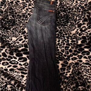 7 For All Mankind Dark Indigo Boot Cut Jeans